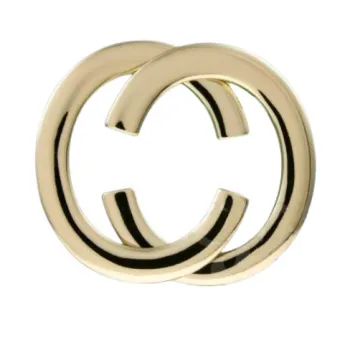 Design Gürtelschnalle Looping offen gold von Umjubelt